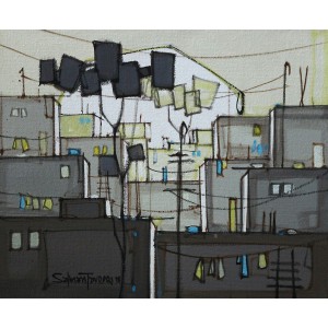 Salman Farooqi, 10 x 12 Inch, Acrylic on Canvas, Cityscape Painting-AC-SF-173